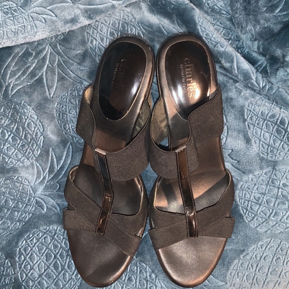 Black sandals - Charles David brand - size 9 - Picture 4 of 6
